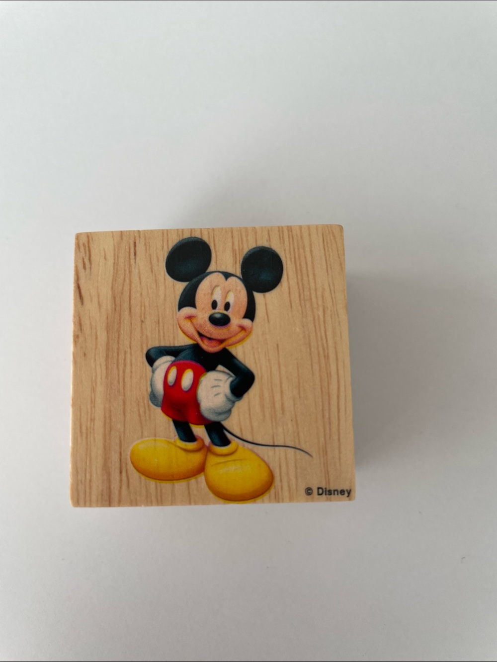 Disney Mickey Mouse Wooden Block Stamp